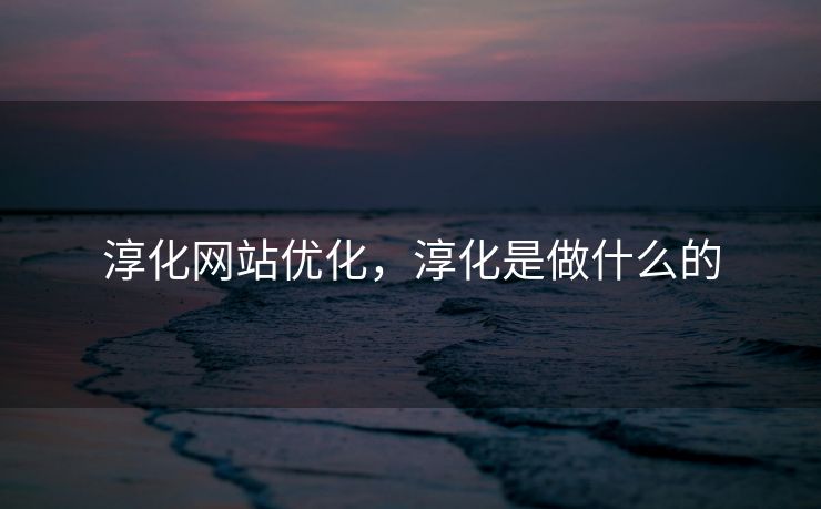 淳化网站优化，淳化是做什么的