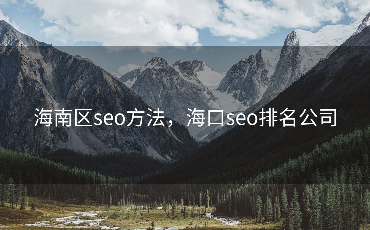 海南区seo方法，海口seo排名公司