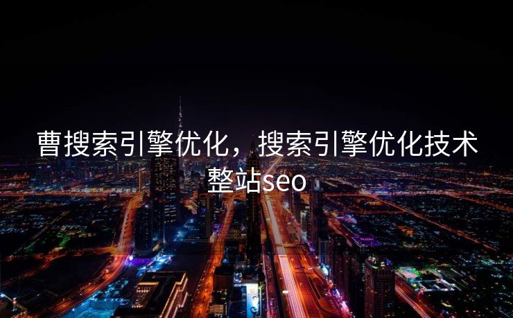 曹搜索引擎优化，搜索引擎优化技术整站seo