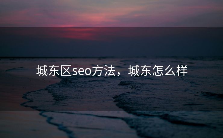 城东区seo方法，城东怎么样