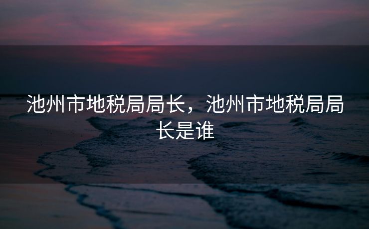 池州市地税局局长,池州市地税局局长是谁 池州市地税局局长,池州市地税局局长是谁