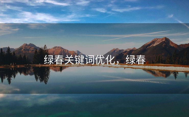 绿春关键词优化，绿春