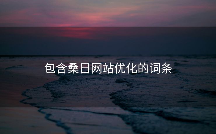 包含桑日网站优化的词条