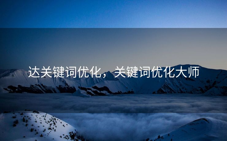 达关键词优化，关键词优化大师