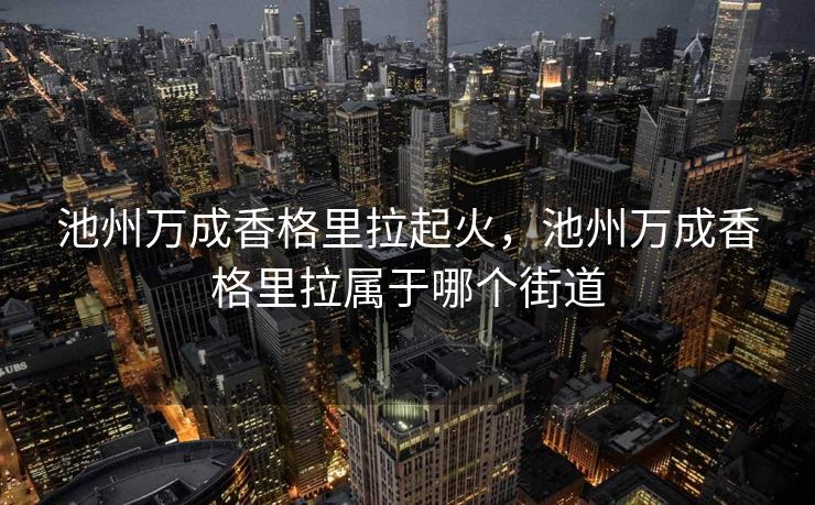 池州万成香格里拉起火，池州万成香格里拉属于哪个街道